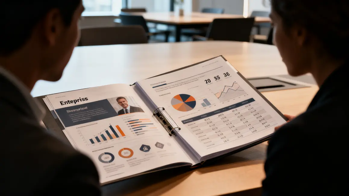 profil entreprise dossier vendeur graphique réunion