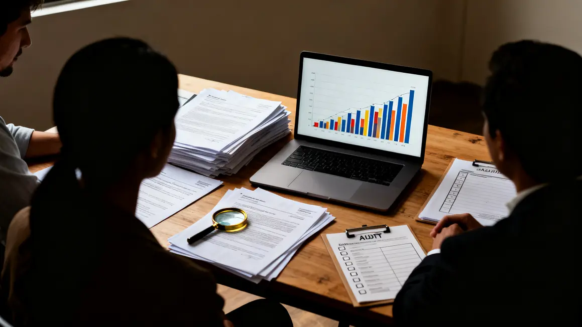 audit due diligence vendeur silhouettes graphique contrats