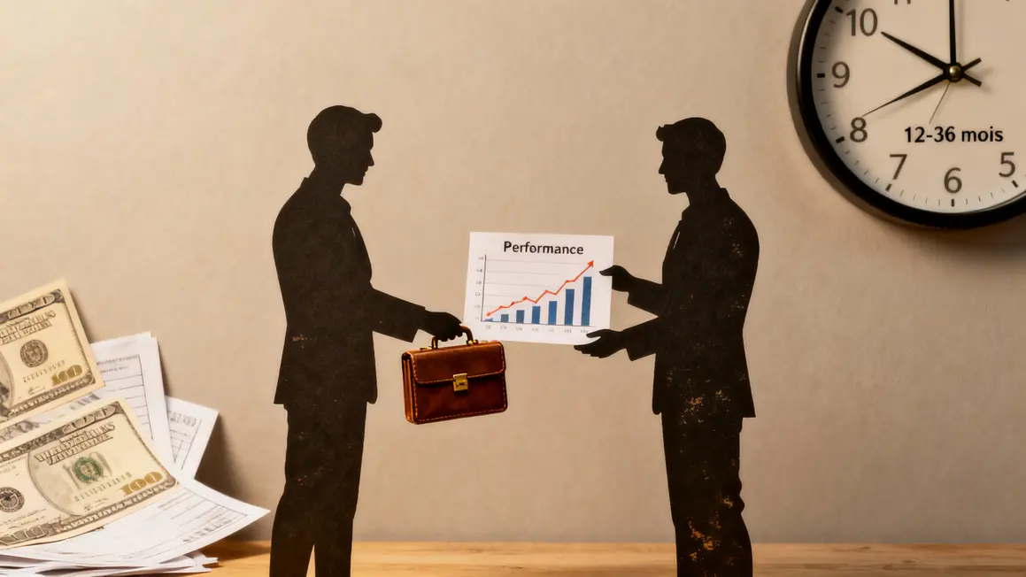 earn-out : conseils concrets pour éviter les pièges en petit budget 1 Earn-out fonctionnement simplifié graphique transaction