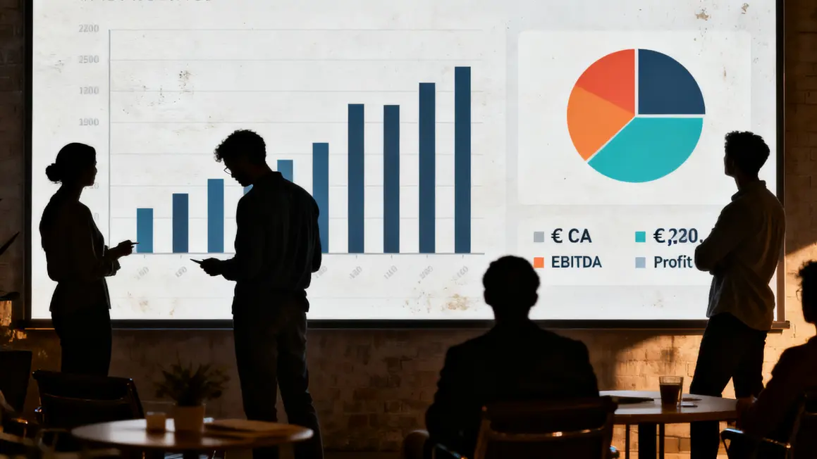 Graphiques analyse indicateurs financiers PME