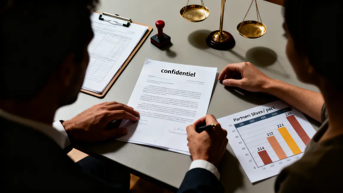 silhouettes autour contrat pacte d'associés