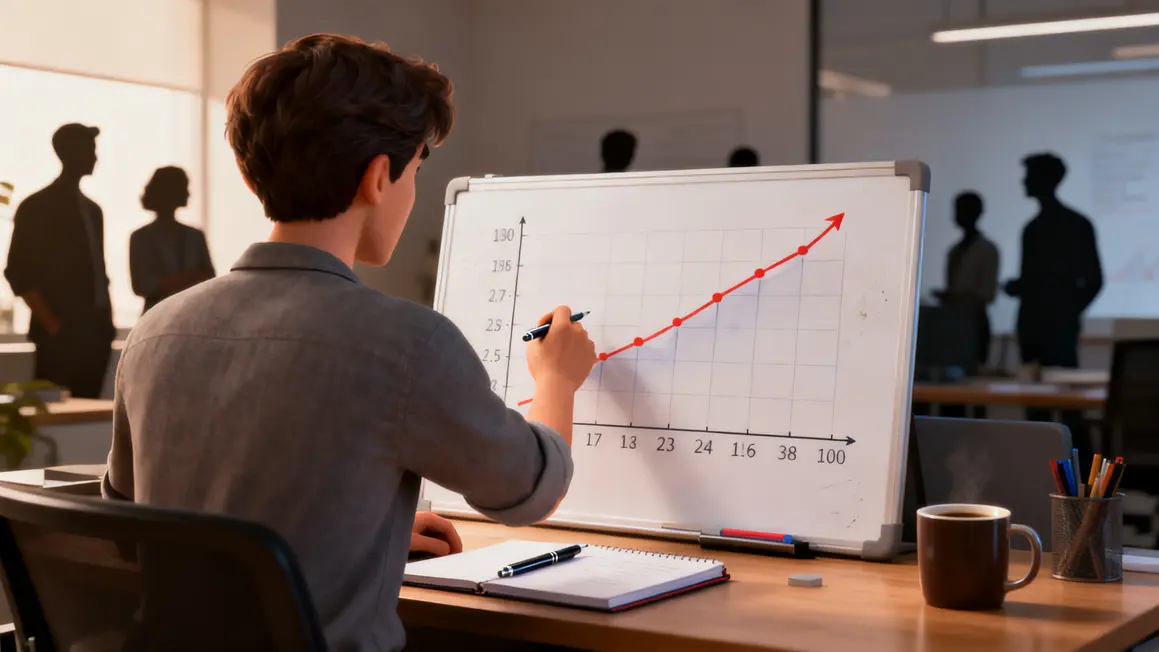 repreneur entreprise tableau blanc chiffres