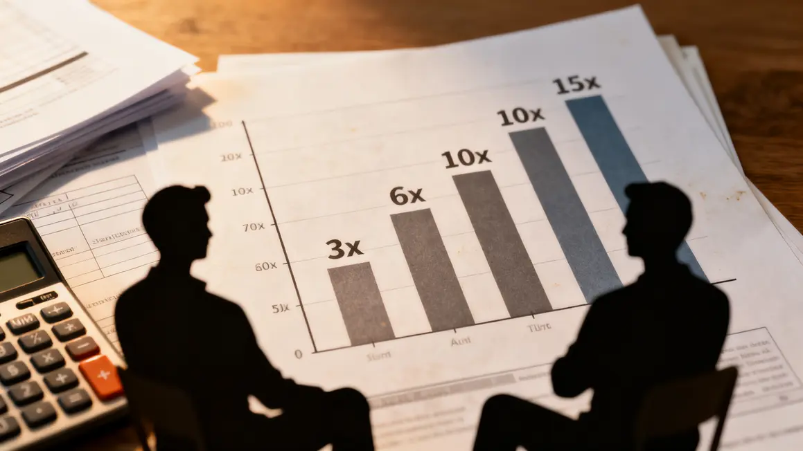 valorisation PME en 2026 : points clés à connaître en petit budget 2 Graphique barres multiples EBITDA valorisation PME 2026